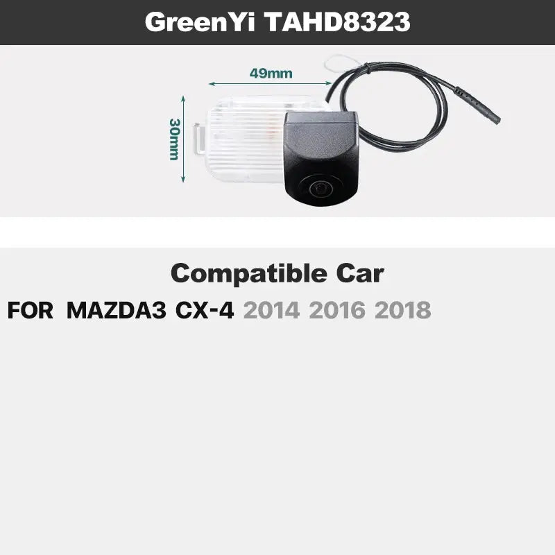 Dynamic Trajectory AHD Car Plate Light Rear View Camera For Mazda CX-7 CX-5 CX-3 CX-4 Mazda 6 Mazda 3 Axela BM Mazda2 Mazda5 M5 by InterCyprus Trading Ltd