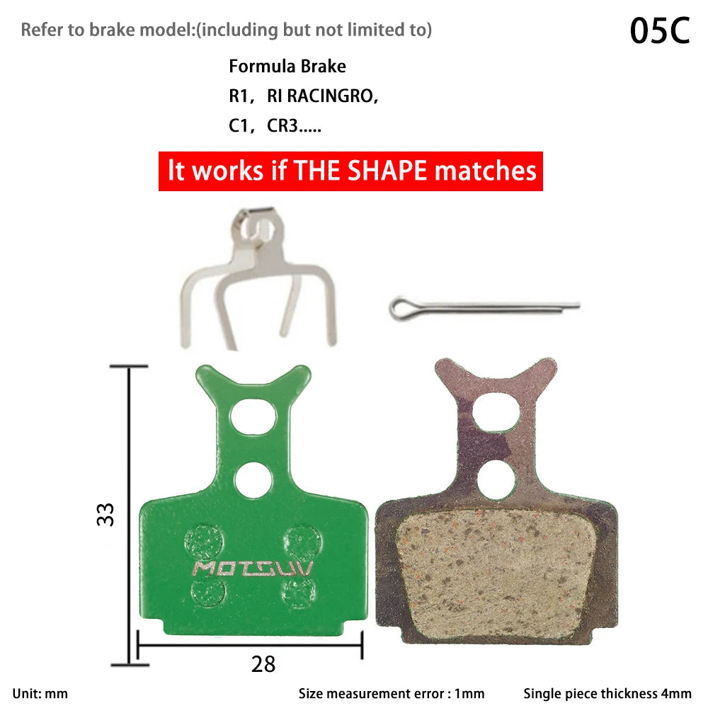 10 Pairs MTB Disc Brake Pads Ceramic &ndash; Ceramic Pad Formula 05C