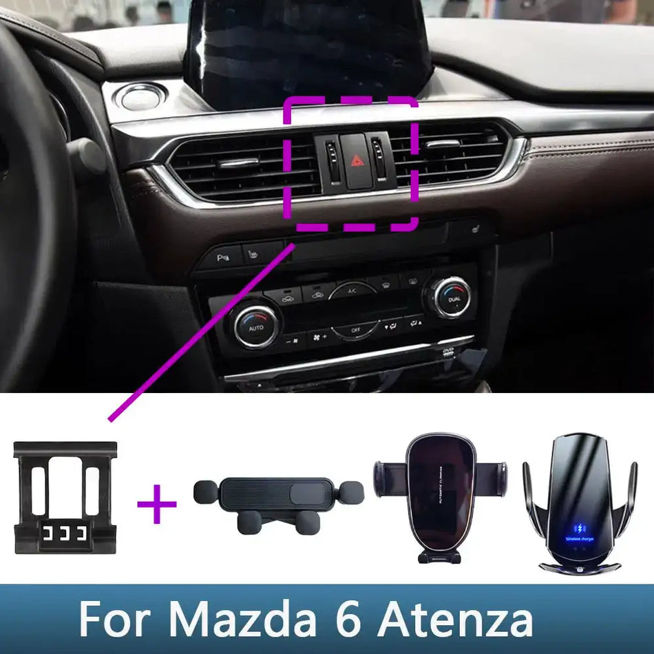 Mazda 6 Atenza 2016 2017 2018 Phone Holder Wireless Charging