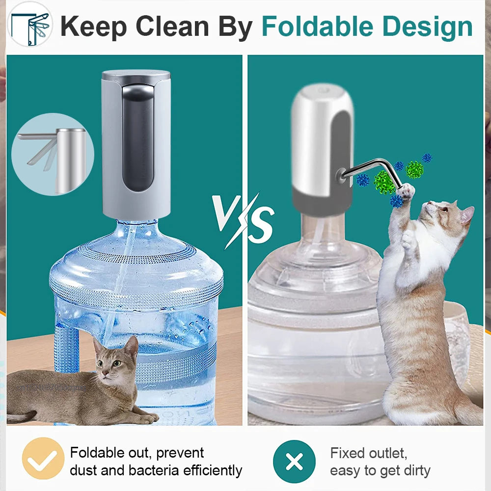 Electric Water Dispenser Foldable Pump 19L &ndash; Rechargeable