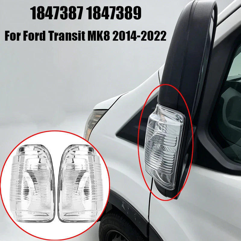 Przezroczysta plastikowa osłona kierunkowskazu lusterka bocznego do Ford Transit MK8