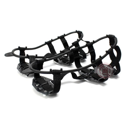 Professional Climbing Crampons with 18 Steel Teeth for Ultimate Ice Grip black L(41-45)
