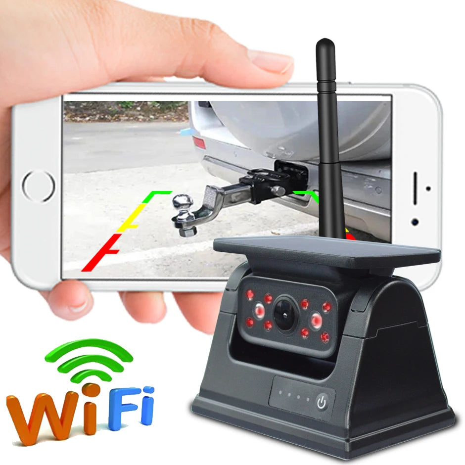 Wireless WiFi Solar Backup Camera Magnetic Base &ndash; AI Alarm