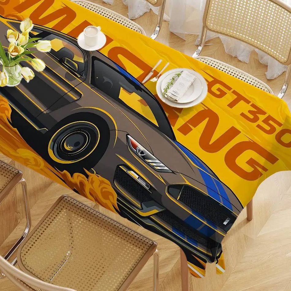 Rennstil Tischdecke für Dinnerpartys, Hochzeiten, Bankette, Outdoor-Events und zwanglose Zusammenkünfte