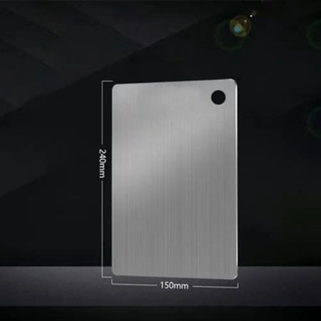 Thickened Stainless Steel Cutting Board &ndash; Antibacterial 24x15cm