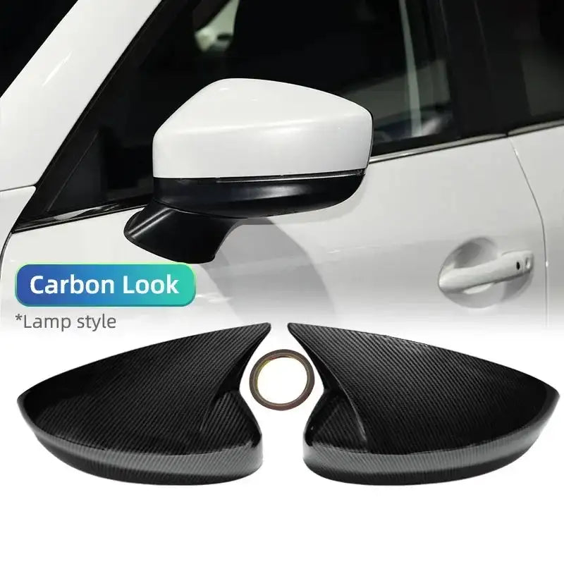 Mazda CX5 Rear View Mirror Cover Black 2017 2023 Housing Carbon fiber pattern