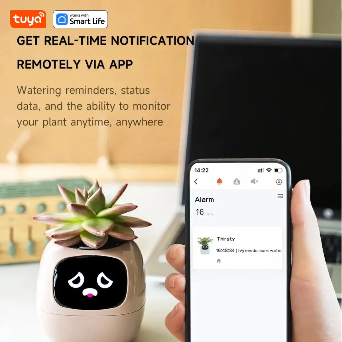 Tuya Ivy Smart Planter with AI Sensors and 49 Expressions