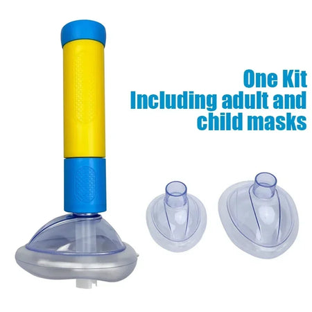 Portable Anti-Suffocation Rescue Mask &ndash; Effective Suction blue yellow