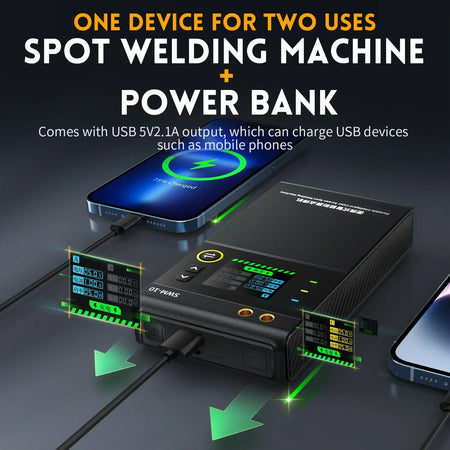 FNIRSI SWM-10 Portable Battery Spot Welder &ndash; Compact 5000mAh DIY Welding Tool