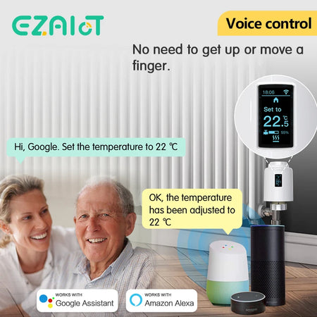 Tuya Zigbee Smart Radiator Valve &ndash; Voice Assistant Ready