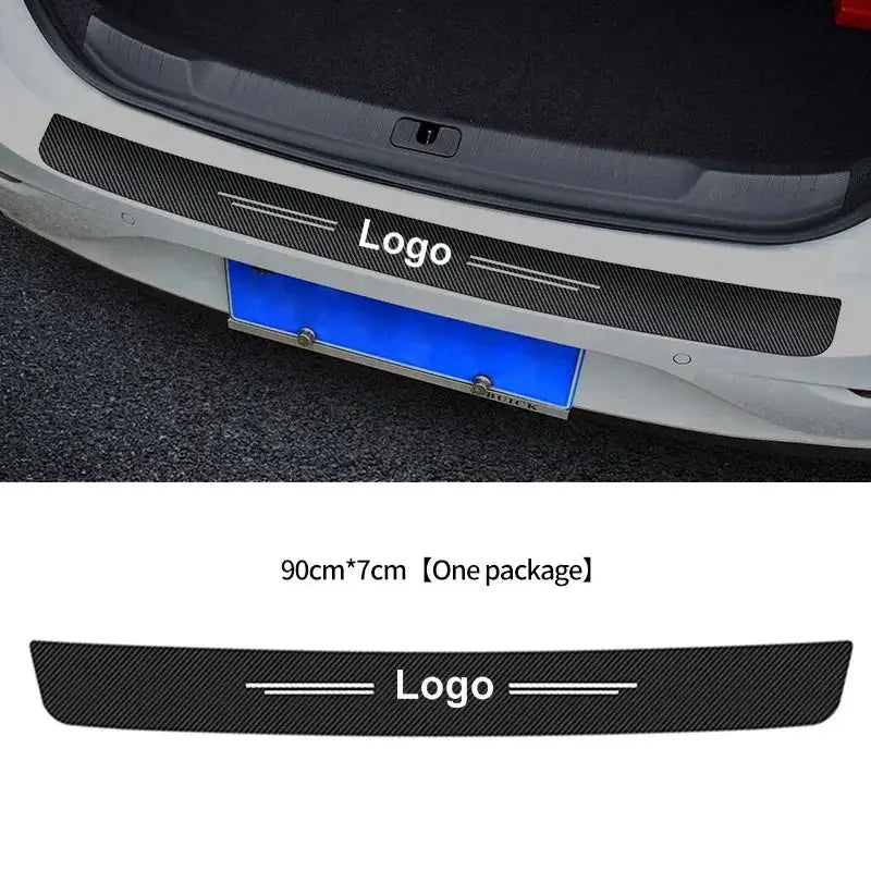 Dacia Trunk Sill Bumper 3D Carbon Fiber Vinyl Sticker 90 Cm