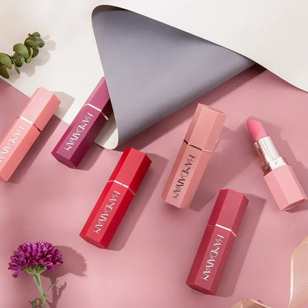 Matte 6-Colour Lipstick Set - Long-lasting, Waterproof
