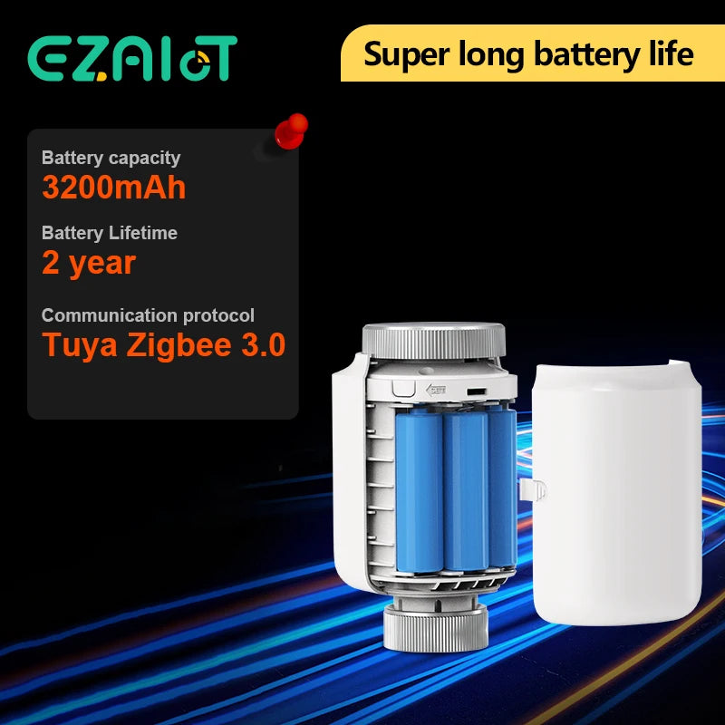 EZAIOT ZigBee Thermostat Radiator Actuator - Smart TRV