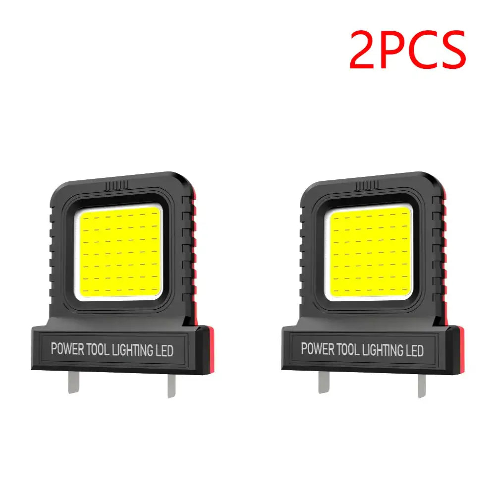 14W Portable Mini Pocket Work Light Two Modes For Camping 2PCS Red