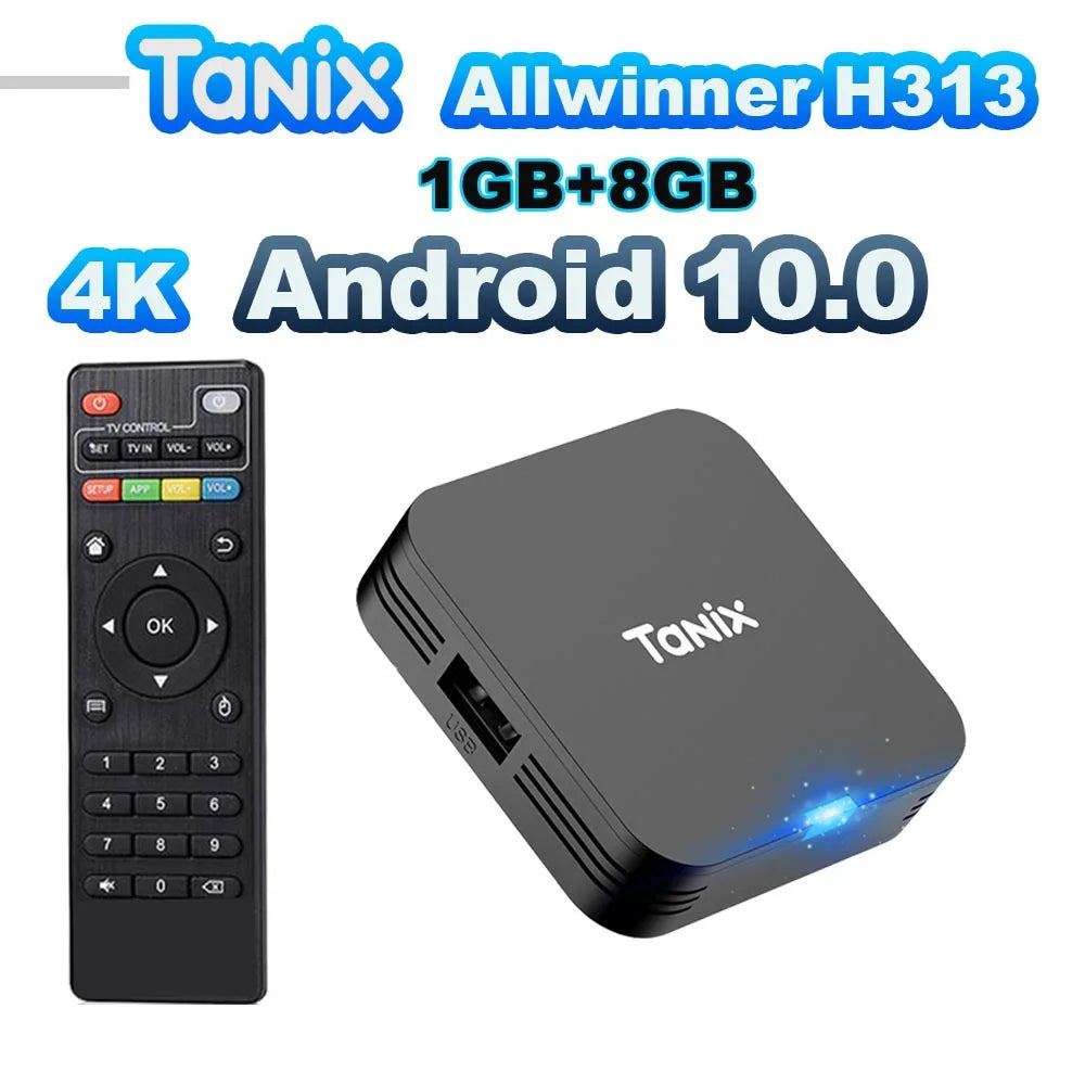 Tanix TX1 Android 10 TV Box | 4K Media Player with 2.4G WiFi &amp; 16GB Storage 1GB 8GB / CHINA