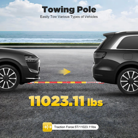 5T Iron Trailer Bar - Heavy Duty 5 Ton Tow Capacity