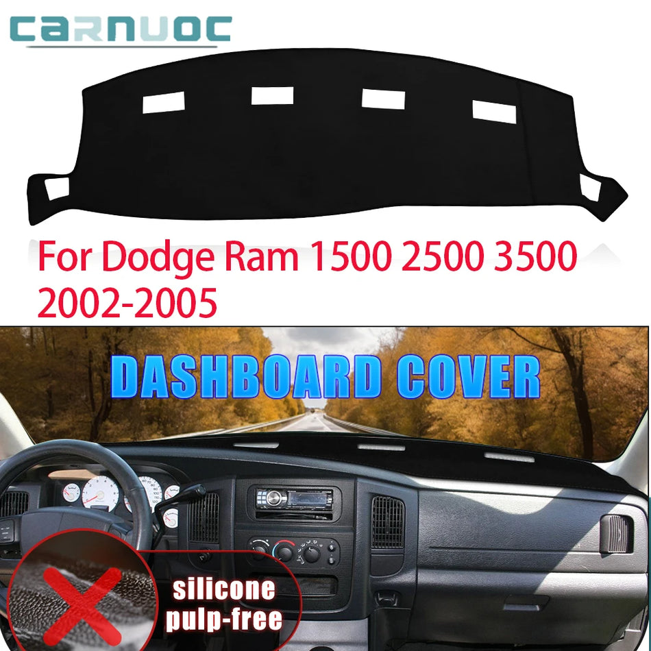 Капак за таблото за Dodge Ram 2002-2005 Ram 1500/2500/3500, неплъзгащ се слънцезащитен килим