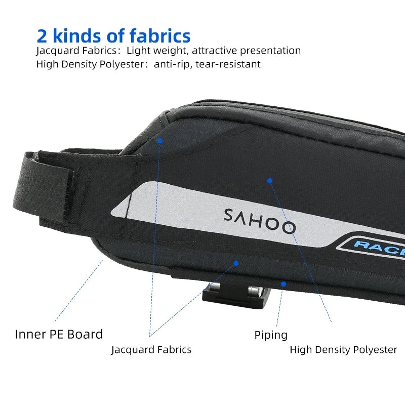 Nylon horný rámový vak na bicykel MTB cestný pannier skladovanie