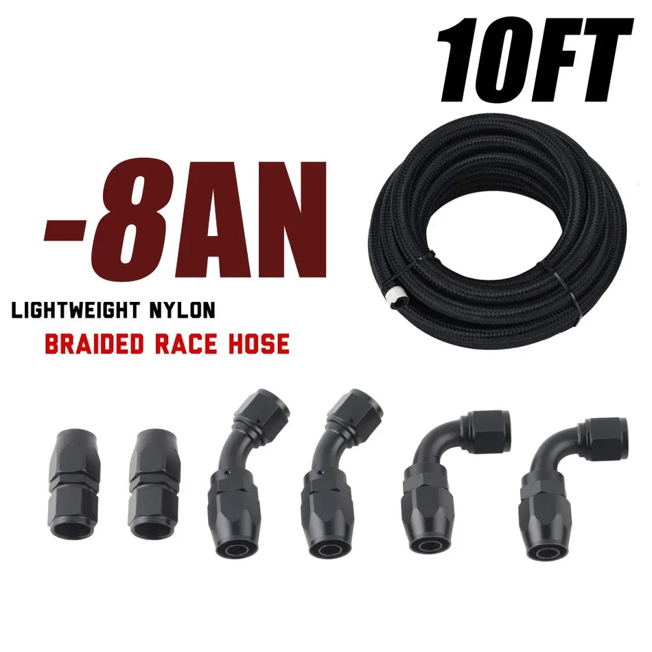 3m furtun de combustibil din nailon împletit cu fittinguri AN6-8-10