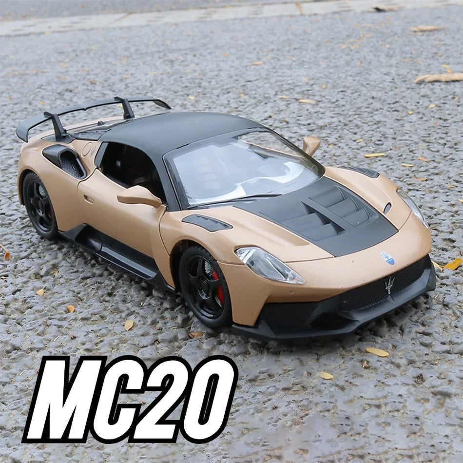 1:24 Diecast MC20 model avtomobila s funkcijo povlečenja, kovinsko telo