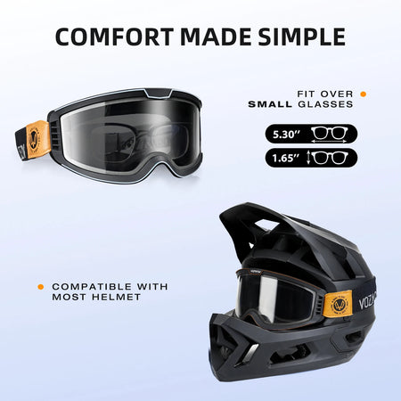 Vozapow Motorcycle Goggles &ndash; Photochromic Anti-Fog Protection