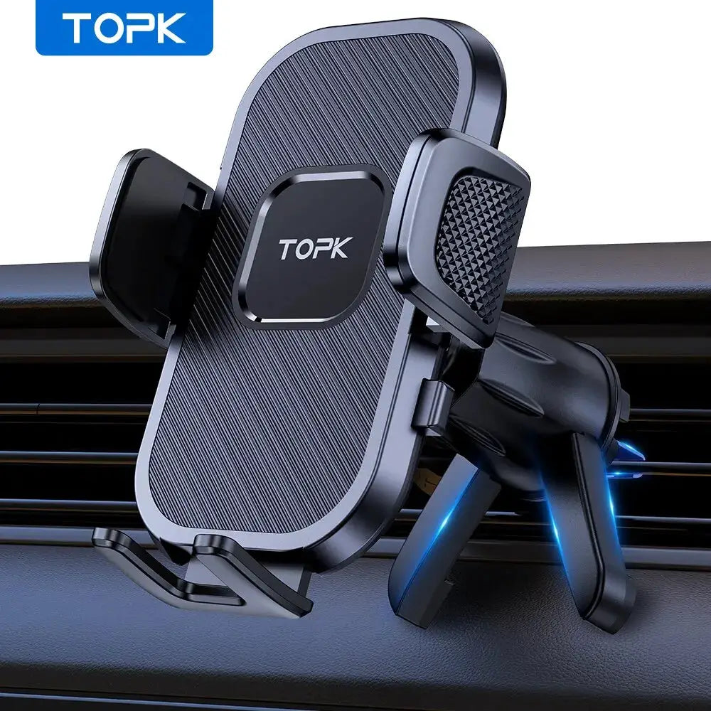 TOPK Car Phone Holder Gravity Stand for iPhone Xiaomi Samsung Car Mobile Support for Dashboard Windshield Air Vent Phone Mount by InterCyprus Trading Ltd