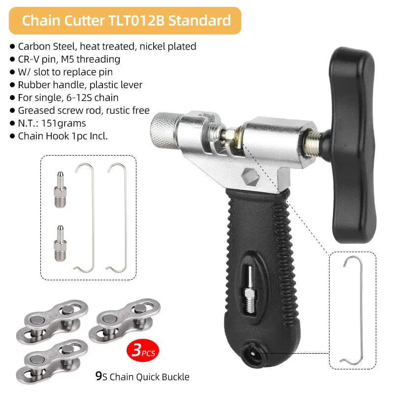 Deemount Bike Chain Breaker &ndash; Durable Carbon Steel Construction TLT012 Kit B 9S 3P / CN