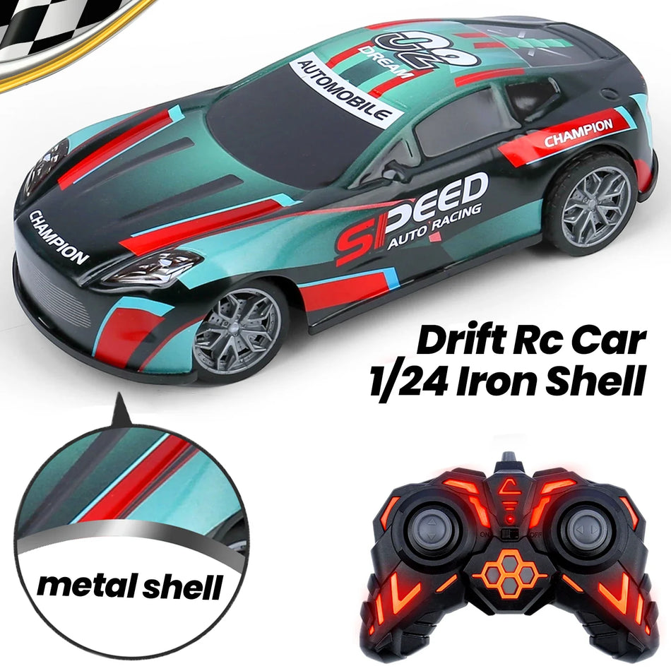 1/24 Metal Shell RC Car &ndash; Drift Ready With Flip Lights