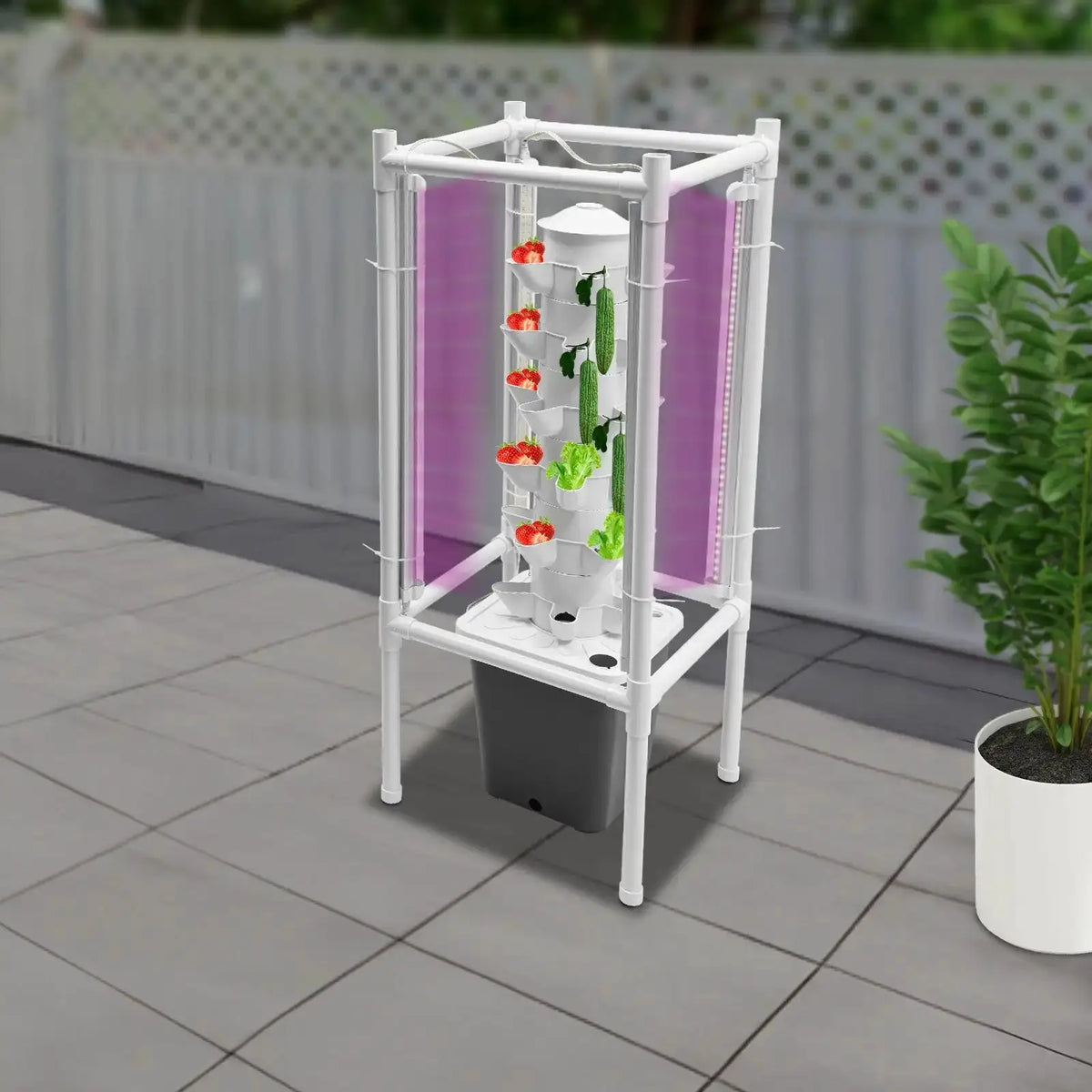 6+ Complete Hydroponic Grow System Hydroponic Growing System 6-Tier 30 Planting Sites Tower Standing