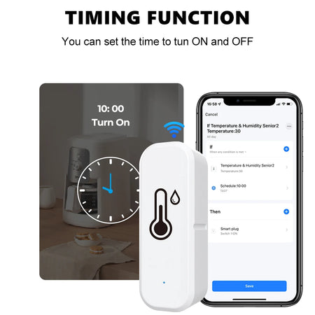 SZKOSTON Zigbee Smart Temperature and Humidity Sensor for Home Automation