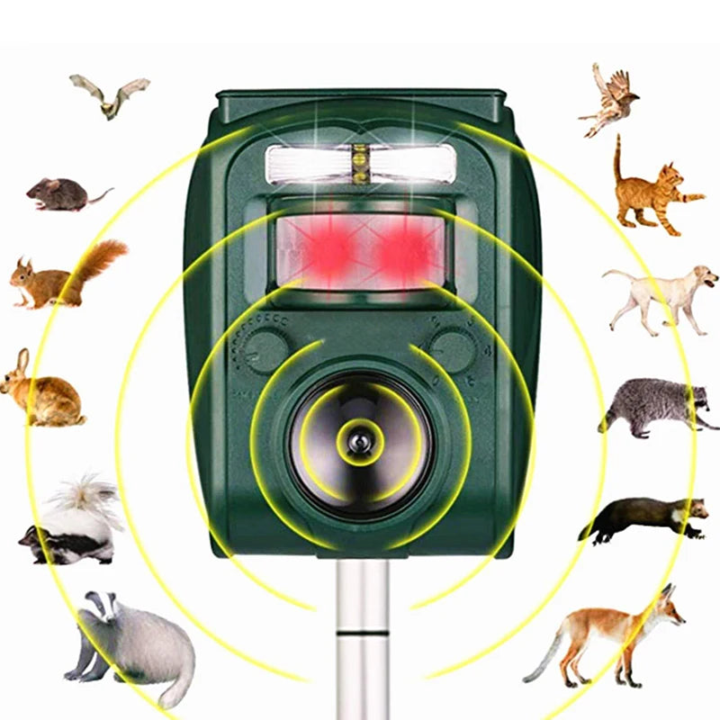 Animal Repeller Solar Powered Ultrasonic &ndash; PIR Sensor Guard Default Title