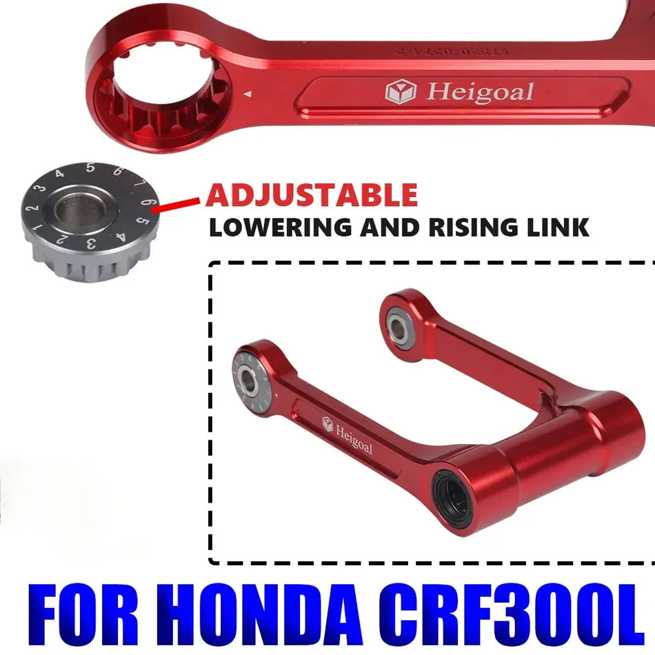 Honda CRF300L Rear Lowering Kit with Adjustable Rising Links, 2021-2023, Enhanced Ride and Stable Handling