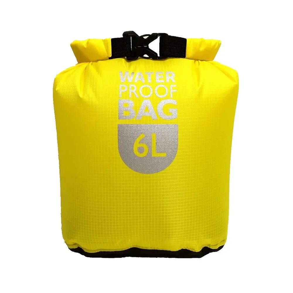 6L 12L Outdoor Dry Fishing Boat Pump Pvc Boat Accessories Waterproof Sack Swimming Rafting Kayaking Floating Watertight Sack Bag Yellow 6L / CN (Origin)