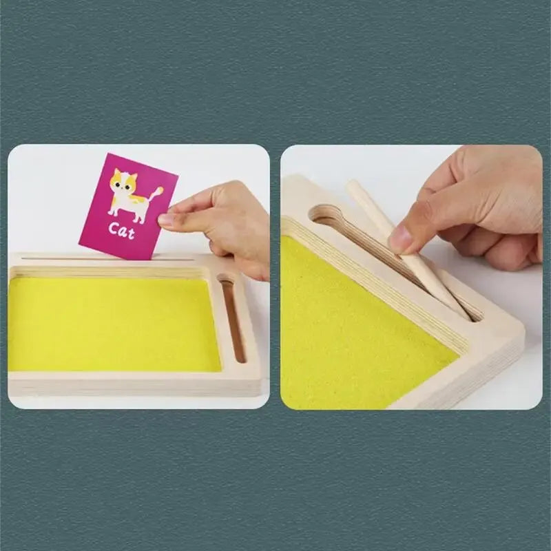 Wooden Montessori Sand Tray &ndash; Develops Early Writing Skills