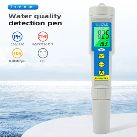 Waterproof PH TDS EC Meter &ndash; All In One Water Tester