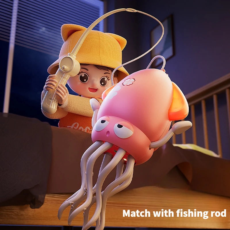 Dancing Squid Interactive Toy with Music, Lights &amp; Obstacle Avoidance | Rechargeable Gift for Kids