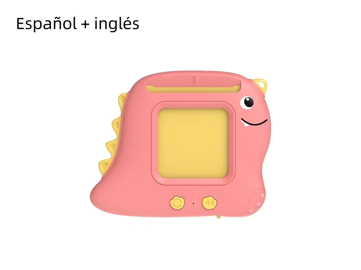 Little Dinosaur Language Learning Toy for Kids - English, Spanish, French pink Spanish
