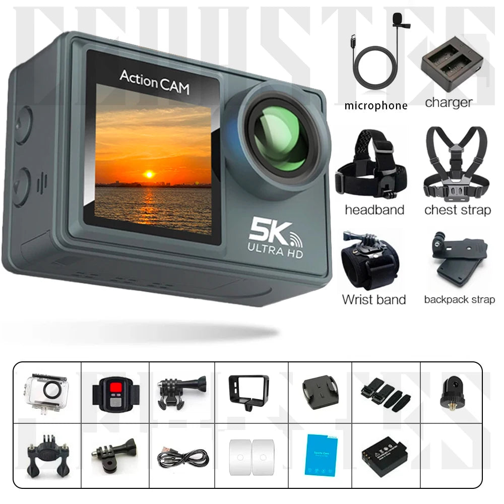 M40 5K Action Camera &ndash; 4K60FPS Anti-Shake Technology M60 -C / 128G