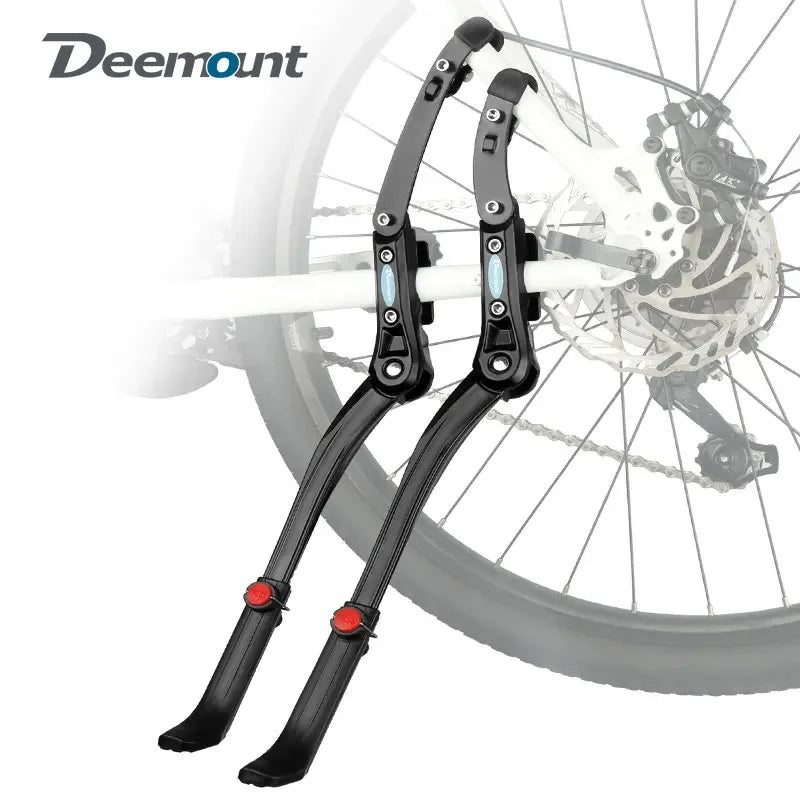 Deemount Dual Clamps Kickstand &ndash; Strong Support for 24-29 Inch Bicycles
