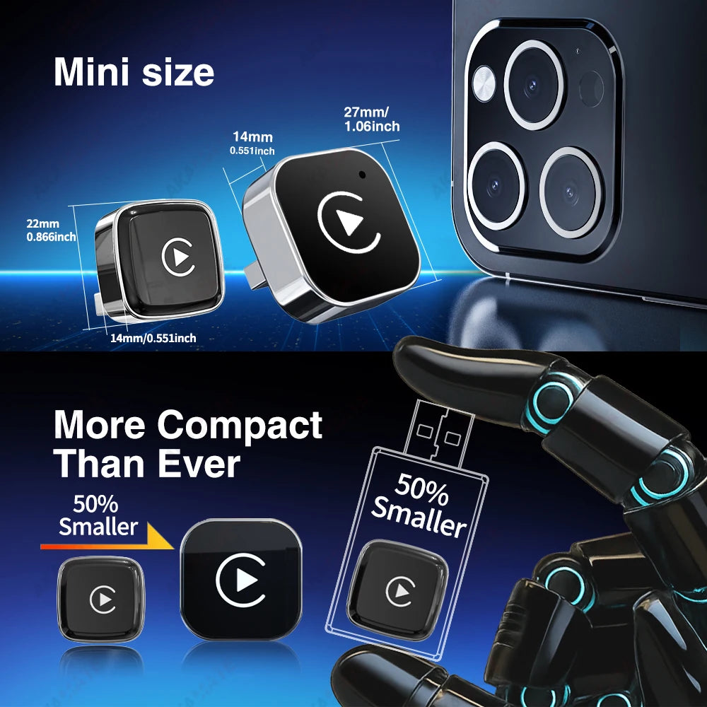 2in1 Mini Wireless CarPlay Adapter &ndash; Wireless Android Auto