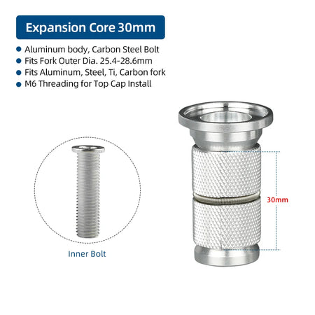 DEEMOUNT Bicycle Carbon Fork Steerer Headset Plug &ndash; Robust and Durable Expansion Anchor 30mm / CHINA