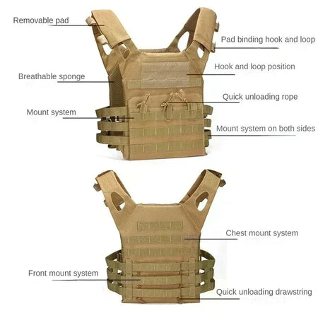 Quick Release Buckle Tactical Vest JPC - Ultra Lightweight