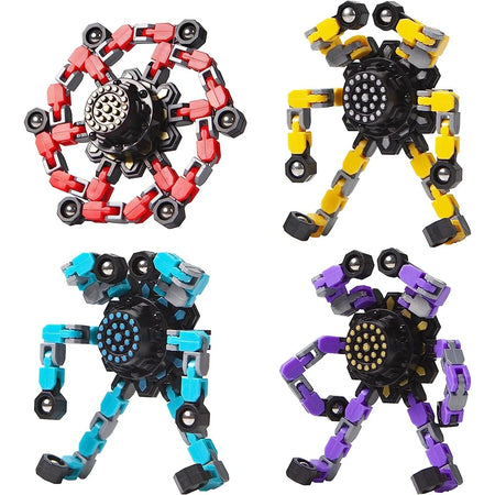 Transformable Fidget Spinners - 4PCS Stress Relief Sensory Toys 4pcs