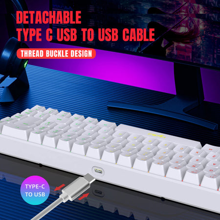 68 Keys Gaming Keyboard &ndash; LED RGB Backlight Keyboard
