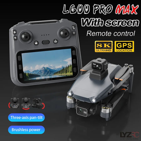 L600 PRO GPS Drone &ndash; 8K Dual Camera 3-Axis Gimbal Pro