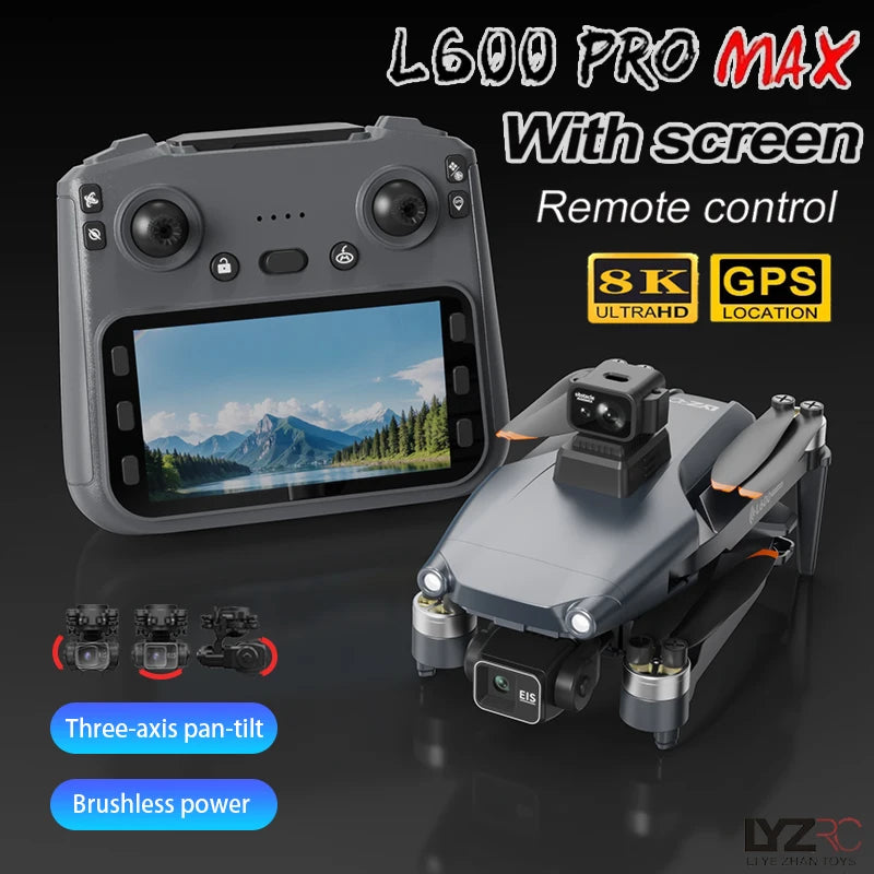 L600 PRO GPS Drone &ndash; 8K Dual Camera 3-Axis Gimbal Pro