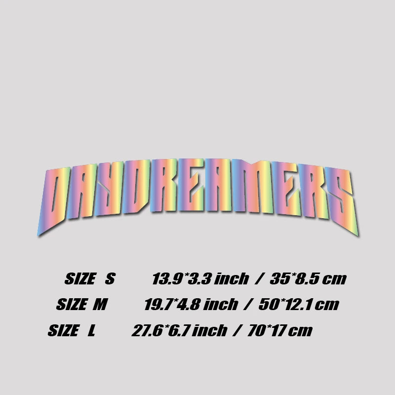 Personalized JDM Style "Day Dreamers" Waterproof PVC Car Decal - High Quality, Unique Design for Full Body Application laser colorful / S