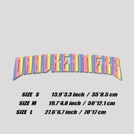 Personalized JDM Style "Day Dreamers" Waterproof PVC Car Decal - High Quality, Unique Design for Full Body Application laser colorful / S