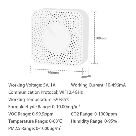 Tuya WiFi 6-In-1 Air Quality Monitor &ndash; Voice Assistant Ready