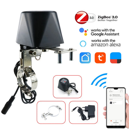 Tuya Zigbee Smart Gas Valve - Alexa Google Assistant Ready White / WIFI valve